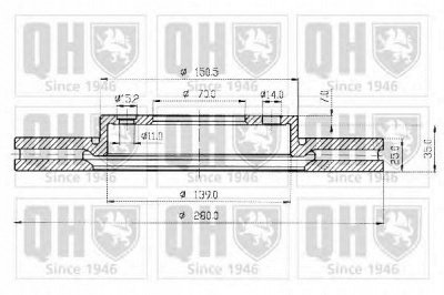 QUINTON HAZELL bdc4814 -  Тормозной диск